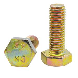 Wholesale Zinc Yellow Plated Hexagon Head Din 933 Grade 8 Steel Bolts from china suppliers