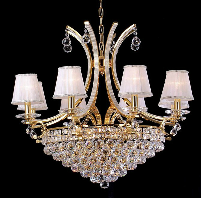 Large Luxury Cascading Crystal Chandelier Light with K9 crystal Ball Fixtures (WH-CY-130)