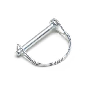 Wholesale 1/4'' Round Wire Lock Pin Carbon Steel White Zinc Effective Length 1-3/4'' For Trailer Couplings And Hitches from china suppliers