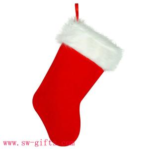 Wholesale Red Plush Stockings Chirstmas Stocking Party Accessory Small Red Stocking from china suppliers