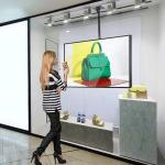 65 Inch Shop Lcd Screen Display Window Facing Ultra Narrow Bezel Display