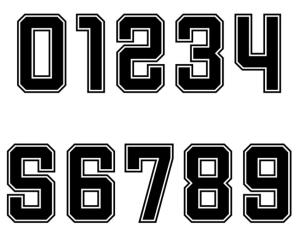Wholesale Screen Printed Numbers And Letters 25cm Heat Press Numbers For Jerseys Classic Style from china suppliers