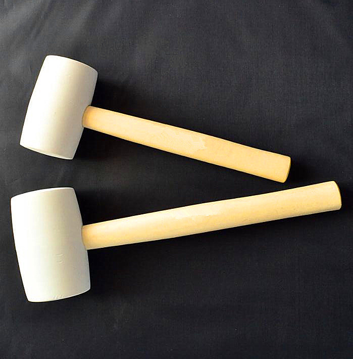 White Color Rubber Hammer with Wooden Handle RHA-1 in hand tools, tools.
