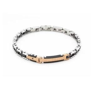 Wholesale Classic Men Wide Stainless Steel Bracelet Two Tone Rose Gold With Silver Watch Band from china suppliers
