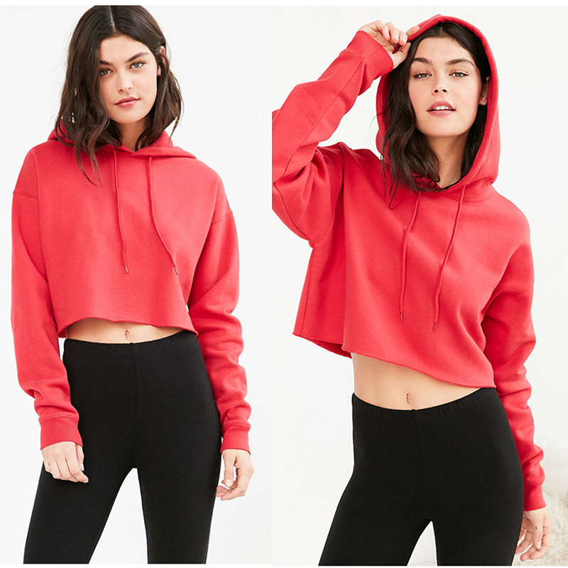 Custom Solid Long Sleeve Crop Top Spring Autumn Outerwear Anti Shrink