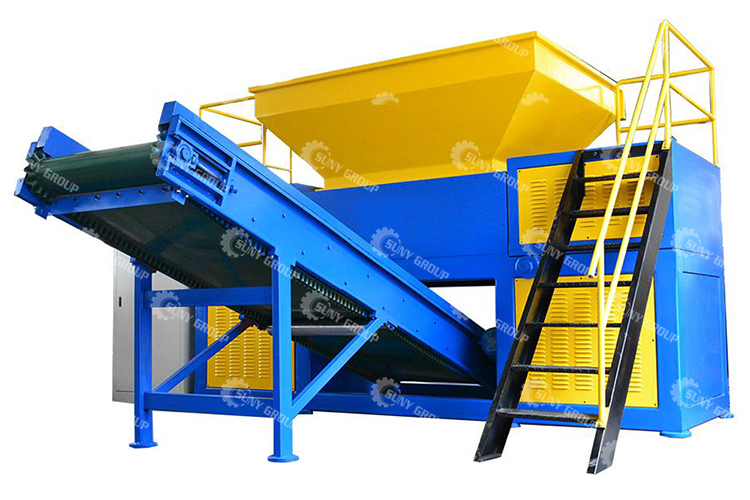 15kW Power Full Automatic Customized Waste Tire Shredding Recycling Machine Tyre Shredder