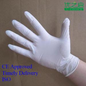 Wholesale Clear / Blue / Green Disposable Medical Gloves Elastic 100 % Nitrile Material from china suppliers
