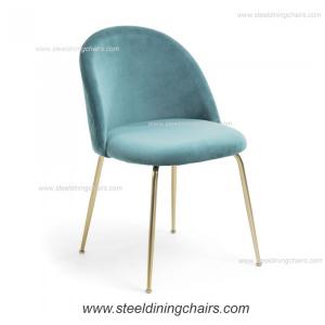 Wholesale Leisure Furniture Golden 46CM 78CM Faux Leather Metal Dining Chairs from china suppliers