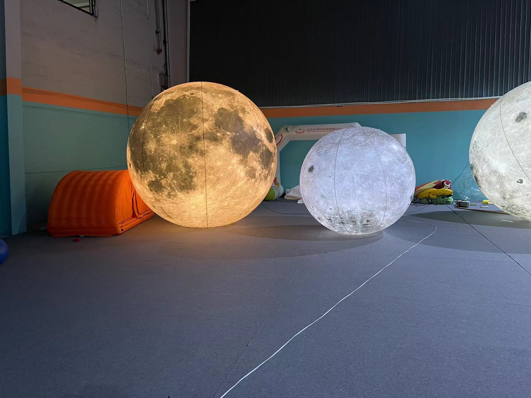 Outdoor LED Light Giant Advertising Decoration Inflatable Model Large Inflatable Moon Balloon