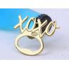 Buy cheap Cool Innovative Zinc Alloy Gold Coating XOXO Men Women Blank with Engraved Logo from wholesalers