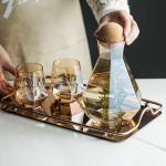Tabletop Supplier 700ml 750ml Lead Free Crystal Whiskey Decanter Rock Whiskey