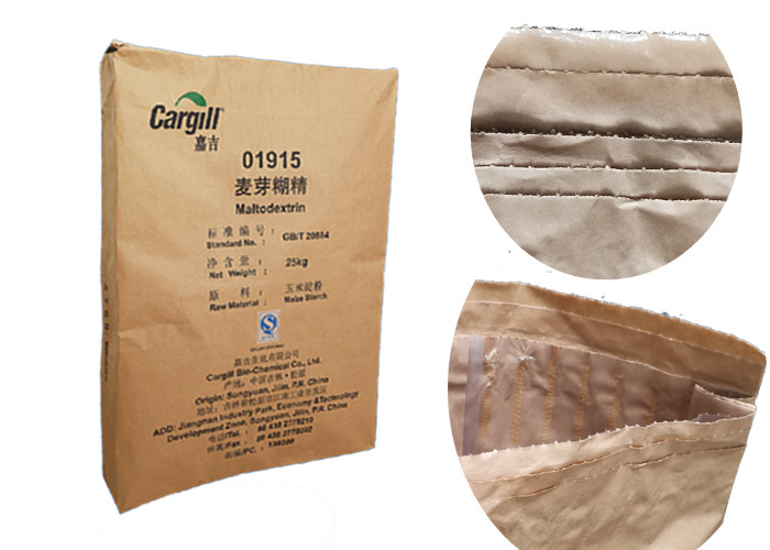 Hot Melt Glue Spout Multi Wall Paper Bags With PE Liner Lamination Moisture Proof