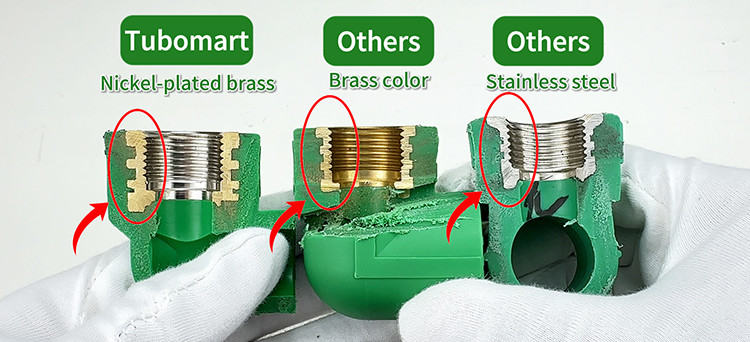 Corrosion Resistant Plastic PPR Water Pipe Fittings For Plumbing Systems