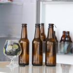 Clear 330ml 500ml Glass Sparkling Water Bottle With Aluminum Lid Soda Glass