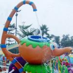 Fiberglass, PVC Kids Recreation Waterpark Equipments, Pencil Spray Park