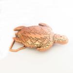 Zinc Alloy Tortoise Belt Buckle 3.5 Inch Antique Copper Finish 10mm Thick