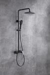 Brass Matte Black Shower Faucet Set Chrome Nickle Surface finishing