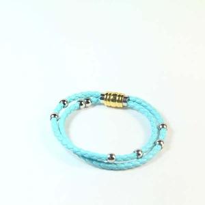 Wholesale Europ American Fashion Trendy Stainless Steel Geniune PU Leather Bracelet Bangle LBL284 from china suppliers