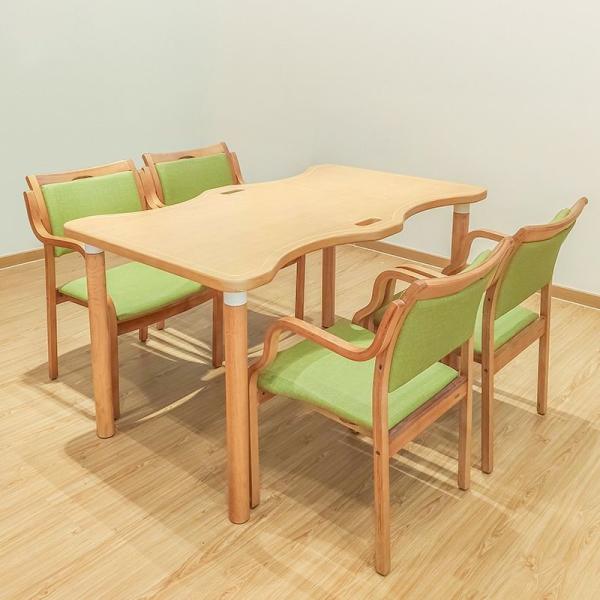 Light Luxury Wooden Table Set Indoor Restaurant Comfortable Solid Wood Table And