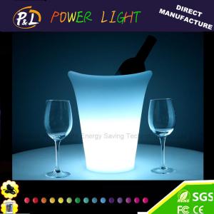 Wholesale Wireless Colorful Plastic Pub Bar Furniture Round LED Wine Ice Bucket from china suppliers