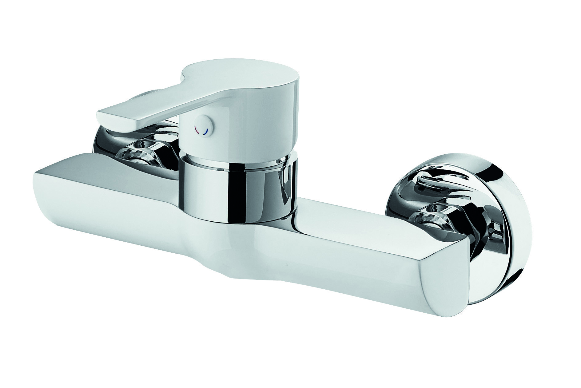 Wall Mounted Shower Mixer Faucet Bathroom Brass，single Handle chrome and white