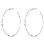 925 Sterling Silver Hoop Earrings 4mm-4.5mm Freshwater Pearl Earrings