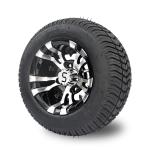 10 Inch Golf Cart Wheel And 205/50-10 DOT Street Tire Combo -25 Offset 4x4 Bolt