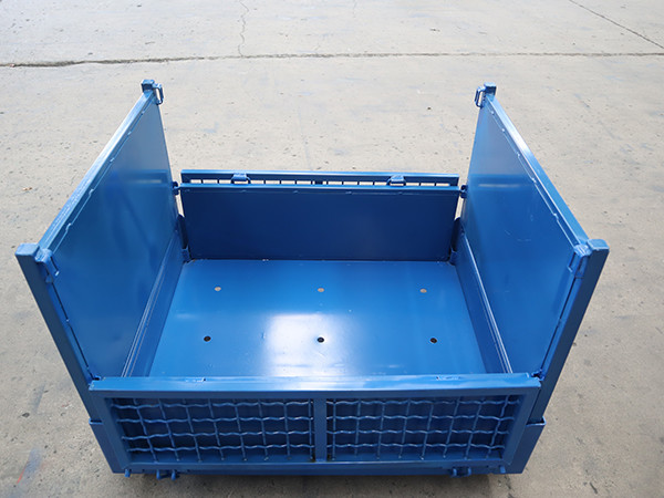 Collapsible Pallet Cage With Powder Coating And Galvanized Finish