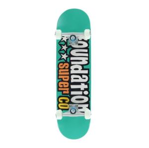 Wholesale Foundation Skateboards 3 Star Teal Complete Skateboard - 7.88&quot; x 32&quot; from china suppliers