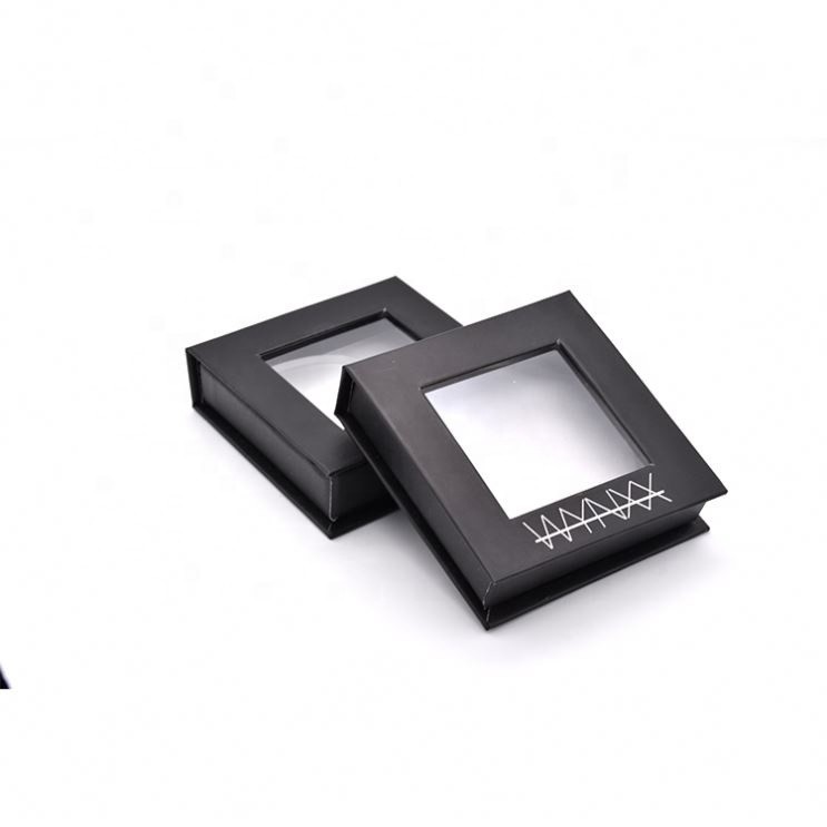CMYK 3d Cardboard Window Eyelash Magnetic Box Aqueous Coating