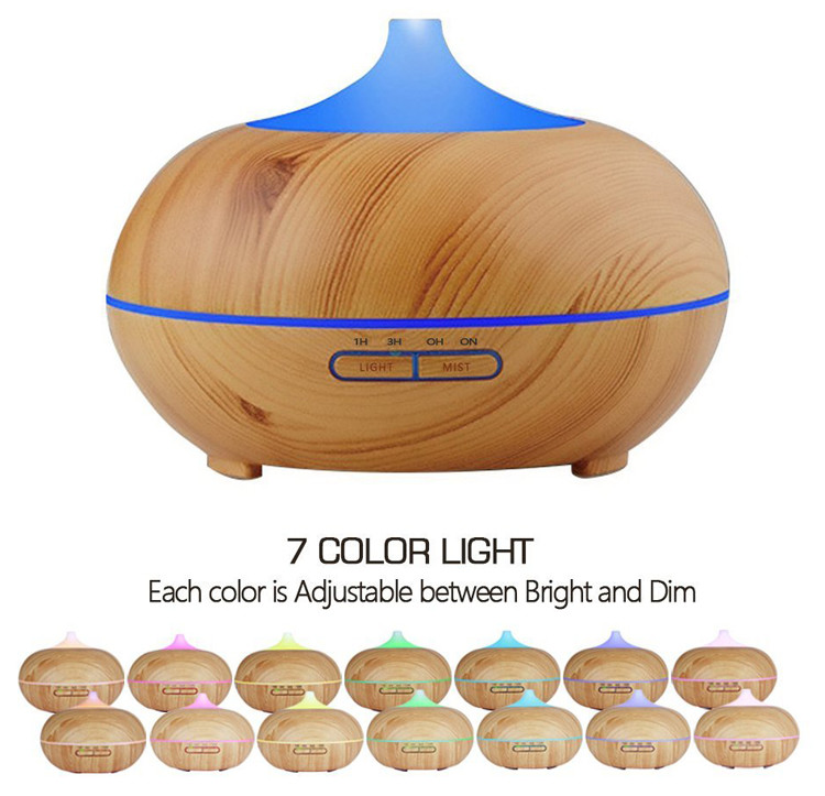 Yoga Spa 300ml Wood Grain Ultrasonic Cool Mist Whisper-Quiet Humidifier for home