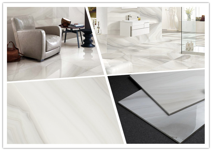 Fashion Marble Effect Ceramic Floor Tiles Acid Resistant 24 X 48 X 0.47 Inches Indoor Porcelain Tiles