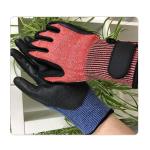 Red 13G HPPE Yarn TPR Impact Resistant Work Gloves For Automotive Industry