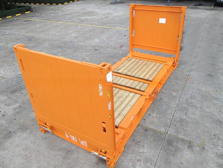20ft 20 ft 20 Flat Rack Flatrack Container Ocean Shipping Containers Tare Weight 2750KGS Floor 28mm Plywood Floor