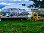 Hot Galvanized PVC Coated Dome Tent Glamping UV Resistance