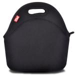 Black Neoprene Insulated Food Cooler bags , Camping Cooler Bag With Zipper