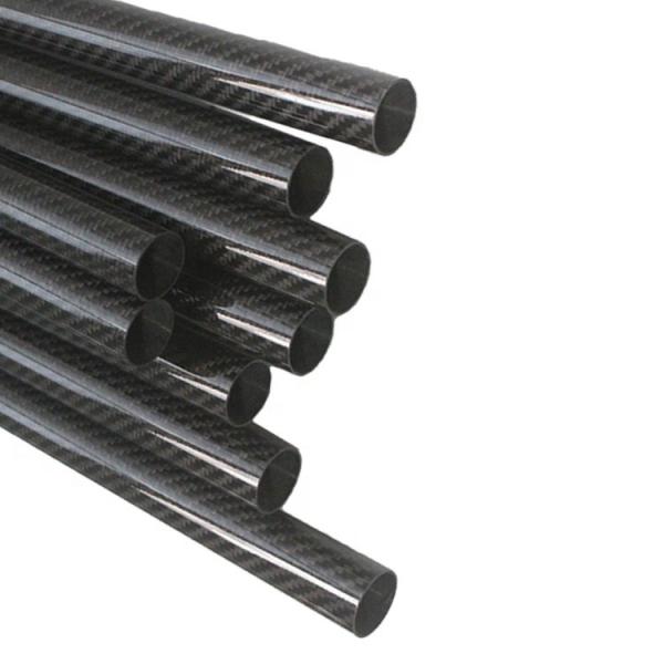 200 Degree Heat Resistant Carbon Fiber Rod 3k Twill Curved Tube Connectors for
