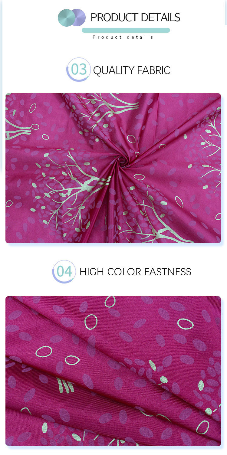 Pigment Printing Mattress Quilting Fabric 40s Yarn Count