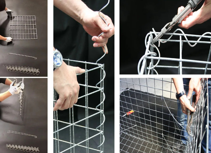 4mm Dia Welded Gabion Wire Mesh Basket Stone Cages Gabions