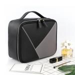 Water Repellent Double Zipper Women PU Makeup Bag Case