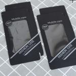 Fashion Clear Window Black Phone Case Packing Box For Phone Case Retail Boxes