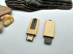 Plug Style Wooden USB Drive Maple Wooden Case Color Embossing And Print LOGO