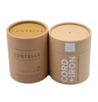 Dia 102mm*158mm Kraft Tube Box Luxury Candle Packaging Boxes Rolled Edge