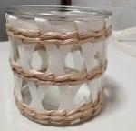 Best selling Seagrass bottle carrier Wicker detox bottle holder Seagrass glass