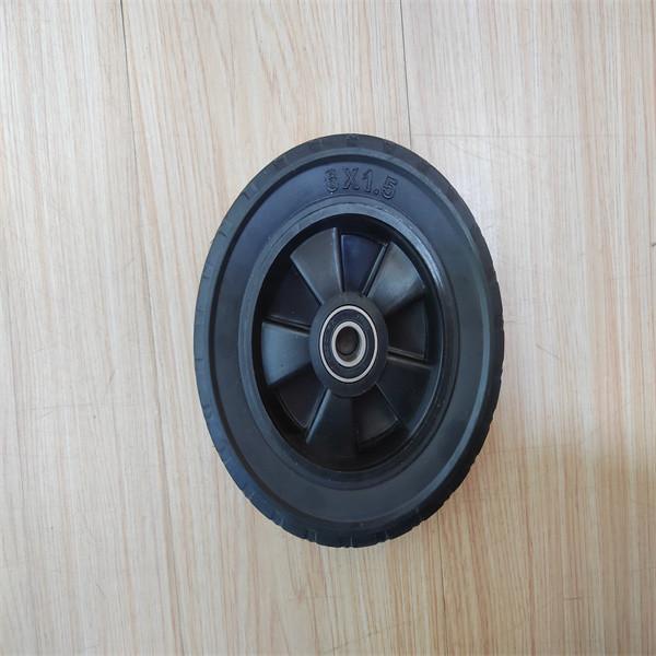 Small Heavy Duty Solid Rubber Wheels 6 Inch Metal Rim Solid Wheels For Hand