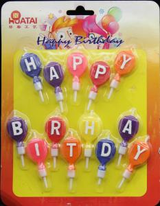 Wholesale Balloon Shaped Personalized Letter Birthday Candles Happy Birthday Word from china suppliers
