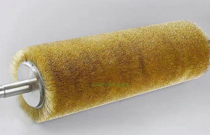 Spiral Industrial Roller Brushes Custom Nylon/PP/Sisal/Steel Wire/Brass Bristle Roller Brush For Cleaning Polish Dusting