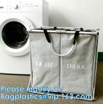Laundry Bag, Foldable Laundry Sorter Basket, Multi Compartments, Bedroom Clothes