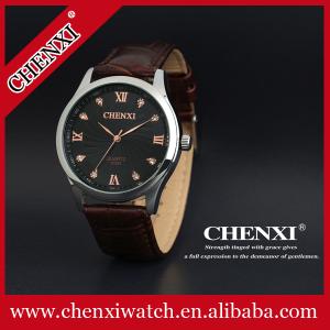 Wholesale Hot Top Brand OEM Custom Logo Cow Leather Watches Cheap Stainless Steel Case Back Leather Watches Man from china suppliers