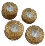 100 % Brass Wire Brush , Non Sparking Safework Brass Wire Bevel Brush 100MM OD